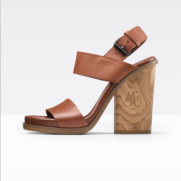 • Vince • Haley Wooden Block Heel Sandals Brown - Picture 3 of 8